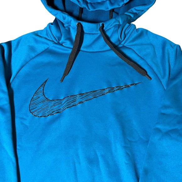 Vintage Nike Hoodie Blue Pullover Swoosh Athletic Sportswear Sweater Mens Size M - Picture 2 of 7